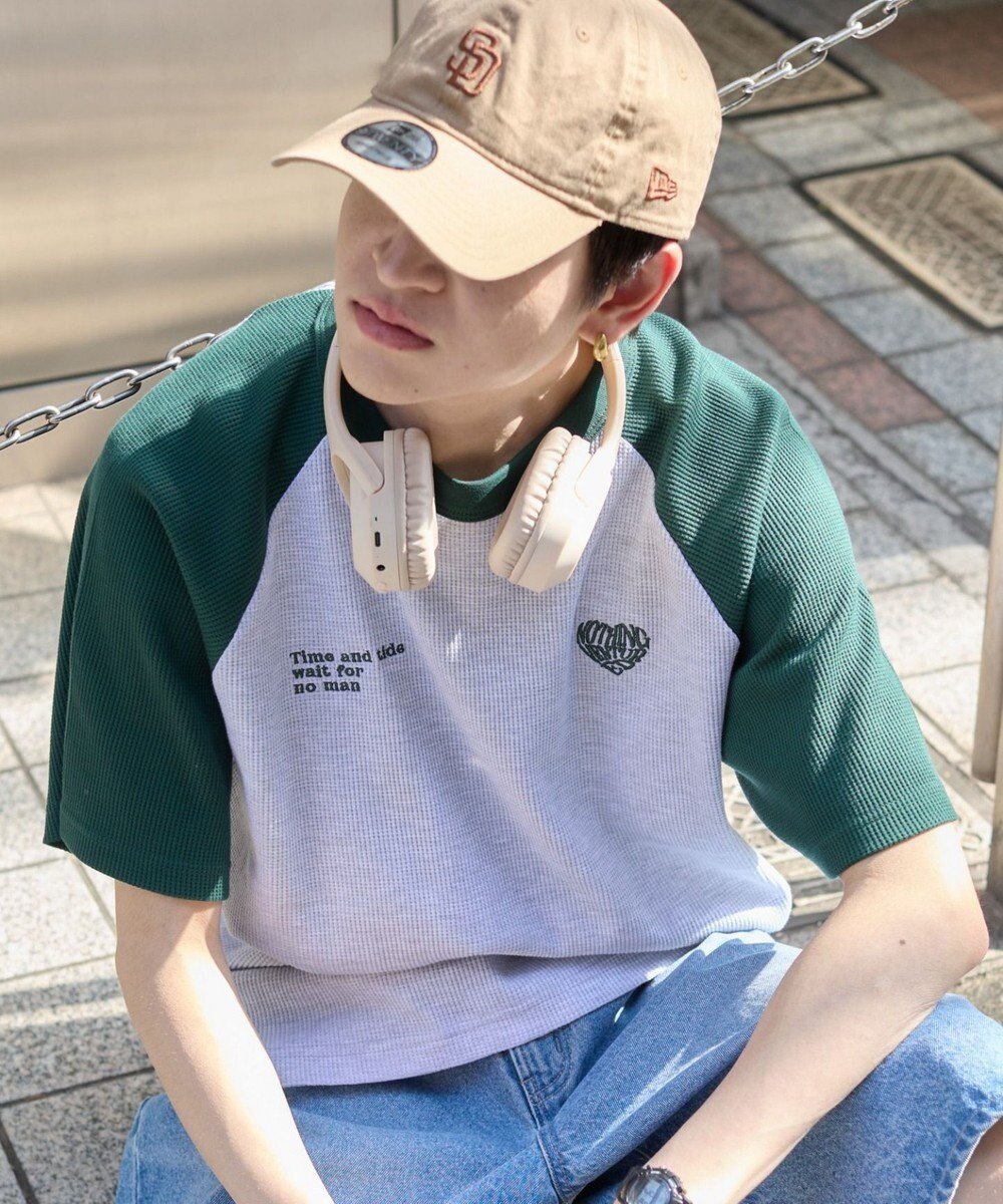 【ウィゴー/WEGO】の【ユニセックス着用ITEM/MLサイズ展開】ワッフルラグランT(SS) インテリア・キッズ・メンズ・レディースファッション・服の通販 founy(ファニー) 　ファッション　Fashion　レディースファッション　Ladies' Fashion Online　トップス・カットソー　Tops/Tshirt　シャツ/ブラウス　Shirts/Blouses　ロング / Tシャツ　T-Shirts　カットソー　Cut and Sewn　アウトドア　Outdoor　春　Spring　秋　Autumn/Fall　カットソー　Cut And Sew　カーゴパンツ　Cargo Pants　スポーツ　Sports　スマホ　Smartphone　デニム　Denim　トレンド　Trend　ハーフ　Half　半袖　Short Sleeve　ワッフル　Waffle　S/S・春夏　Ss・Spring/Summer　おすすめ　Recommend　夏　Summer　アッシュグレー|ID: prp329100004549441 ipo3291000000032597597