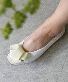 【ヌーベルローブオウ/nouvelleRobe Ou】のサイズ追加【本革・高反発・抗菌】Big Ribbon スクエアトゥ パンプス シロコンビ|ID: prp329100004549463 ipo3291000000032681799