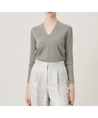 【アイシービー/iCB】の【洗える】 シンセティックフルニードル Vネックプルオーバー カーキ系|ID: prp329100004549466 ipo3291000000032650851