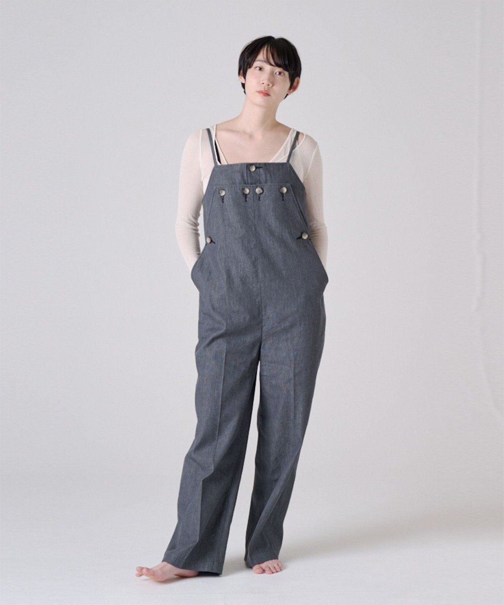 【リポトレンタアンニ/Ripo trenta anni】の【洗える/個性的】SAILOR オールインワン インテリア・キッズ・メンズ・レディースファッション・服の通販 founy(ファニー) 　ファッション　Fashion　レディースファッション　Ladies' Fashion Online　ワンピース　Dress　オールインワン ワンピース　All In One Dress　サロペット　Salopette　洗える　Washable　ギャザー　Gather　サロペット　Overalls　シンプル　Simple　デニム　Denim　フィット　Fit　フロント　Front　ワイド　Wide　A/W・秋冬　Aw・Autumn/Winter・Fw・Fall-Winter　S/S・春夏　Ss・Spring/Summer　再入荷　Restock/Back In Stock/Re Arrival　夏　Summer　GRAY|ID: prp329100004549473 ipo3291000000032582948