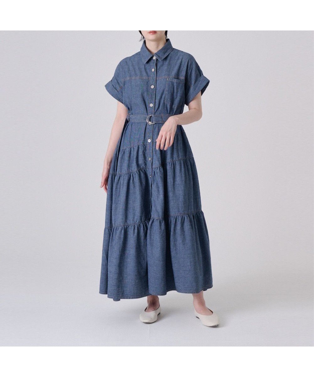 【リポトレンタアンニ/Ripo trenta anni】の【洗える】ASYMMETRY デニムワンピース 人気、トレンドファッション・服の通販 founy(ファニー) 　ファッション　Fashion　レディースファッション　Ladies' Fashion Online　ワンピース　Dress　春　Spring　洗える　Washable　ギャザー　Gather　ティアード　Tiered　デニム　Denim　ポケット　Pocket　ロング　Long　S/S・春夏　Ss・Spring/Summer　夏　Summer　 other-1|ID: prp329100004549475 ipo3291000000032582962