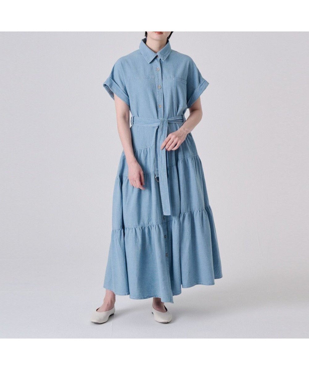 【リポトレンタアンニ/Ripo trenta anni】の【洗える】ASYMMETRY デニムワンピース インテリア・キッズ・メンズ・レディースファッション・服の通販 founy(ファニー) 　ファッション　Fashion　レディースファッション　Ladies' Fashion Online　ワンピース　Dress　春　Spring　洗える　Washable　ギャザー　Gather　ティアード　Tiered　デニム　Denim　ポケット　Pocket　ロング　Long　S/S・春夏　Ss・Spring/Summer　夏　Summer　BLUE|ID: prp329100004549475 ipo3291000000032582964