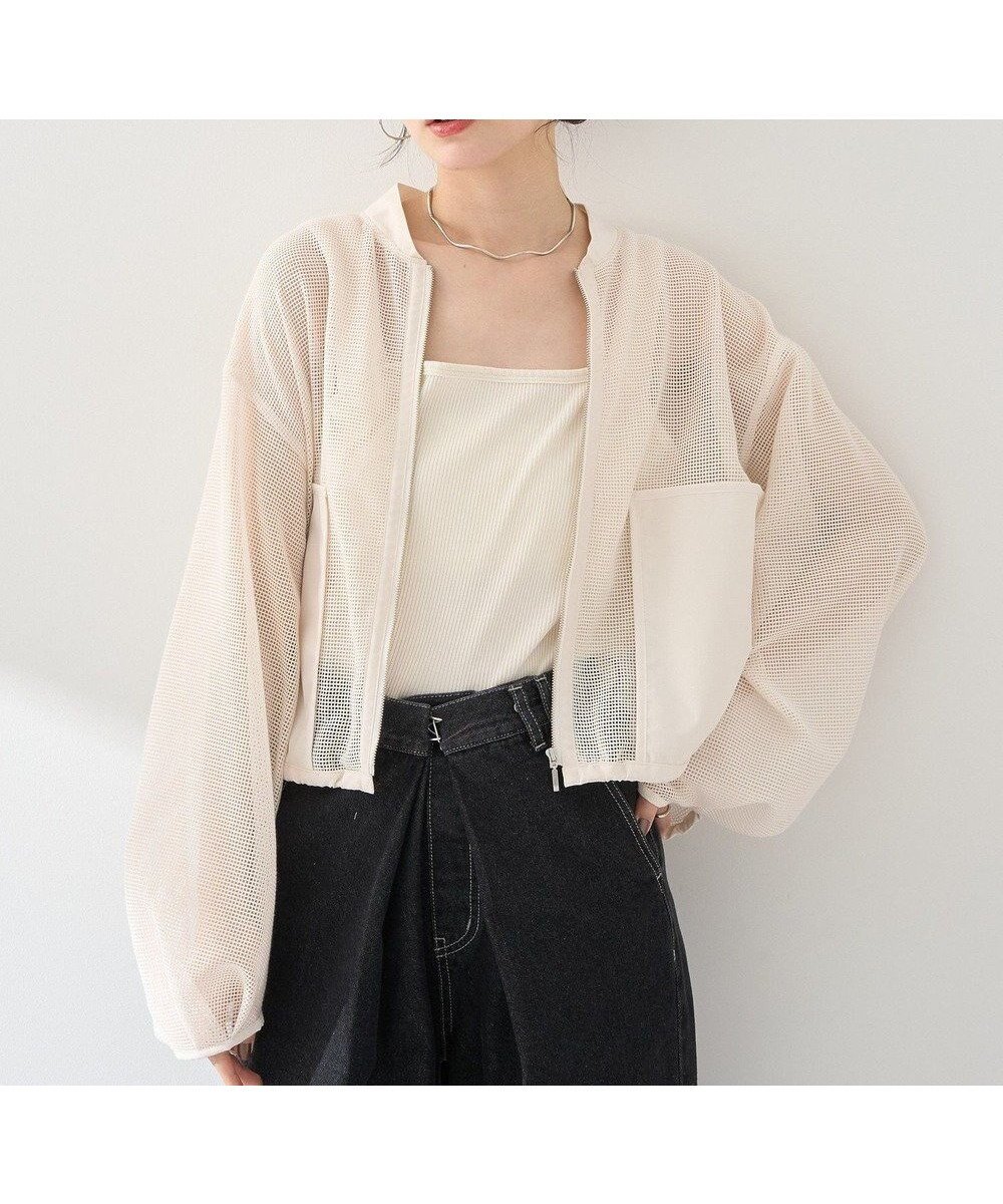 【アースミュージックアンドエコロジー/earth music&ecology】のメッシュブルゾン 人気、トレンドファッション・服の通販 founy(ファニー) 　ファッション　Fashion　レディースファッション　Fashion for Women　アウター　Coat / Outerwear Collection　レディースジャケット・軽アウター　Jackets　ブルゾンジャケット・スポーティアウター　Blouson Jackets　おすすめ　Recommended / Our Picks　インナー　Innerwear　コンパクト　Compact, Small Size　ジャケット　Jacket, Outerwear　スリーブ　Sleeve, Long Sleeve / Short Sleeve　トレンド　Trend, Trending Now　バランス　Balance, Style Balance　ブルゾン　Blouson, Bomber Jacket　ボトム　Bottoms, Lower Wear　ポケット　Pocket, Pocket Detail　メッシュ　Mesh, Net Fabric　ワイド　Wide, Wide Fit　夏　Summer　春　Spring　S/S・春夏　SS, Spring/Summer, Warm Season　 other-1|ID: prp329100004549493 ipo3291000000032583047
