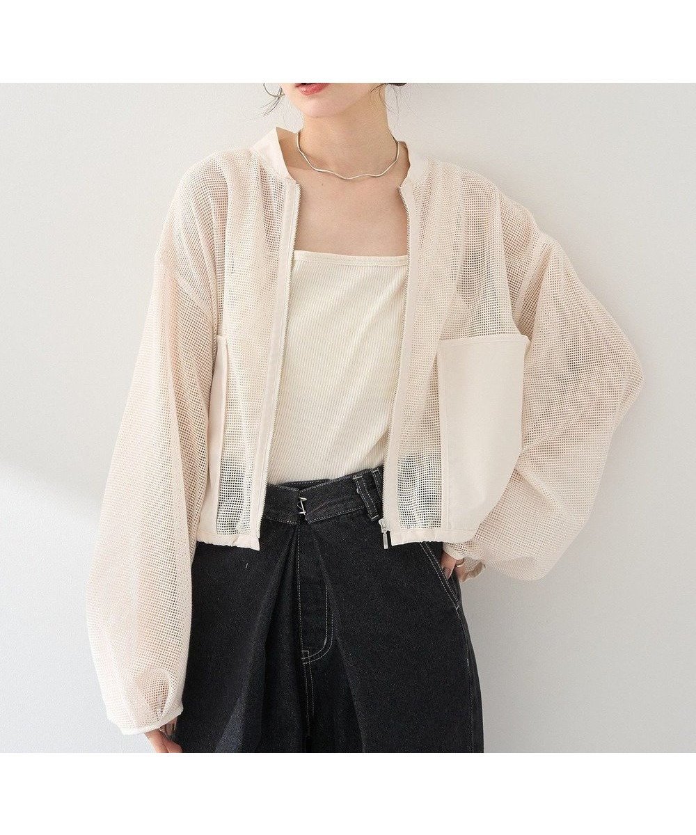 【アースミュージックアンドエコロジー/earth music&ecology】のメッシュブルゾン 人気、トレンドファッション・服の通販 founy(ファニー) 　ファッション　Fashion　レディースファッション　Fashion for Women　アウター　Coat / Outerwear Collection　レディースジャケット・軽アウター　Jackets　ブルゾンジャケット・スポーティアウター　Blouson Jackets　おすすめ　Recommended / Our Picks　インナー　Innerwear　コンパクト　Compact, Small Size　ジャケット　Jacket, Outerwear　スリーブ　Sleeve, Long Sleeve / Short Sleeve　トレンド　Trend, Trending Now　バランス　Balance, Style Balance　ブルゾン　Blouson, Bomber Jacket　ボトム　Bottoms, Lower Wear　ポケット　Pocket, Pocket Detail　メッシュ　Mesh, Net Fabric　ワイド　Wide, Wide Fit　夏　Summer　春　Spring　S/S・春夏　SS, Spring/Summer, Warm Season　 other-1|ID: prp329100004549493 ipo3291000000033534876