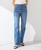 【アースミュージックアンドエコロジー/earth music&ecology】のセルフカットフレアデニムパンツ Medium Indigo|ID: prp329100004549495 ipo3291000000032560675