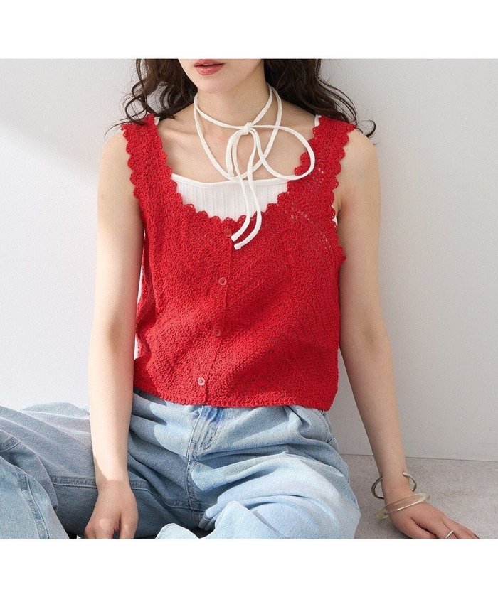 【アースミュージックアンドエコロジー/earth music&ecology】のクロシェビスチェ インテリア・キッズ・メンズ・レディースファッション・服の通販 founy(ファニー) https://founy.com/ ファッション Fashion レディースファッション Fashion for Women アウター Coat / Outerwear Collection トップス・カットソー Cut & Sew Tops ベスト&ジレ / 重ね着スタイル Vests & Gilets ビスチェ Bustiers & Corset Tops / Layered Bustier Style サマー Summer, Summer Style タンク Tank Top, Sleeveless Top ベスト Vest, Waistcoat ベーシック Basic, Essential ポケット Pocket, Pocket Detail 夏 Summer 春 Spring S/S・春夏 SS, Spring/Summer, Warm Season |ID: prp329100004549517 ipo3291000000032729207