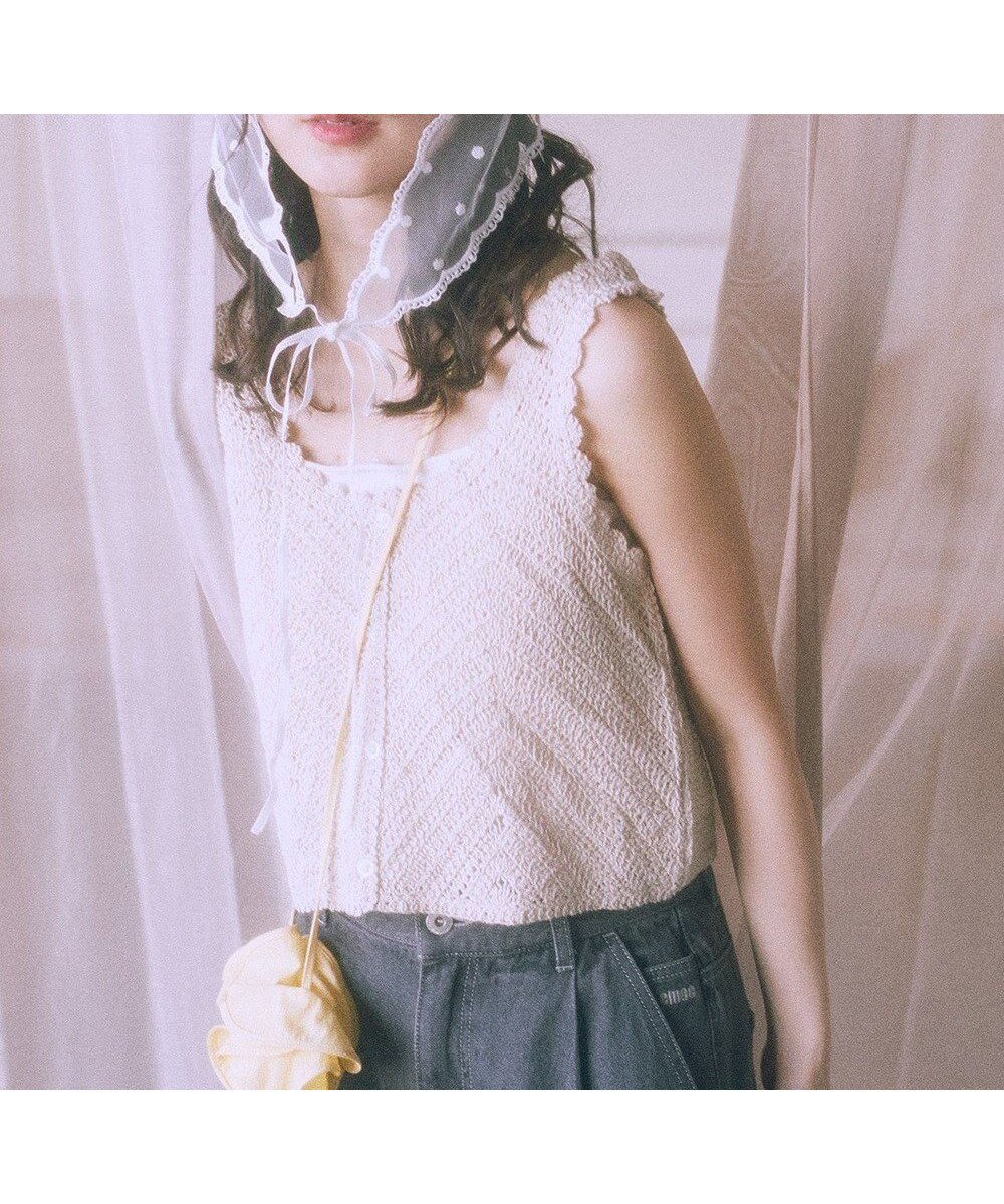 【アースミュージックアンドエコロジー/earth music&ecology】のクロシェビスチェ インテリア・キッズ・メンズ・レディースファッション・服の通販 founy(ファニー) 　ファッション　Fashion　レディースファッション　Fashion for Women　アウター　Coat / Outerwear Collection　トップス・カットソー　Cut & Sew Tops　ベスト&ジレ / 重ね着スタイル　Vests & Gilets　ビスチェ　Bustiers & Corset Tops / Layered Bustier Style　サマー　Summer, Summer Style　タンク　Tank Top, Sleeveless Top　ベスト　Vest, Waistcoat　ベーシック　Basic, Essential　ポケット　Pocket, Pocket Detail　夏　Summer　春　Spring　S/S・春夏　SS, Spring/Summer, Warm Season　Ecru|ID: prp329100004549517 ipo3291000000032729214