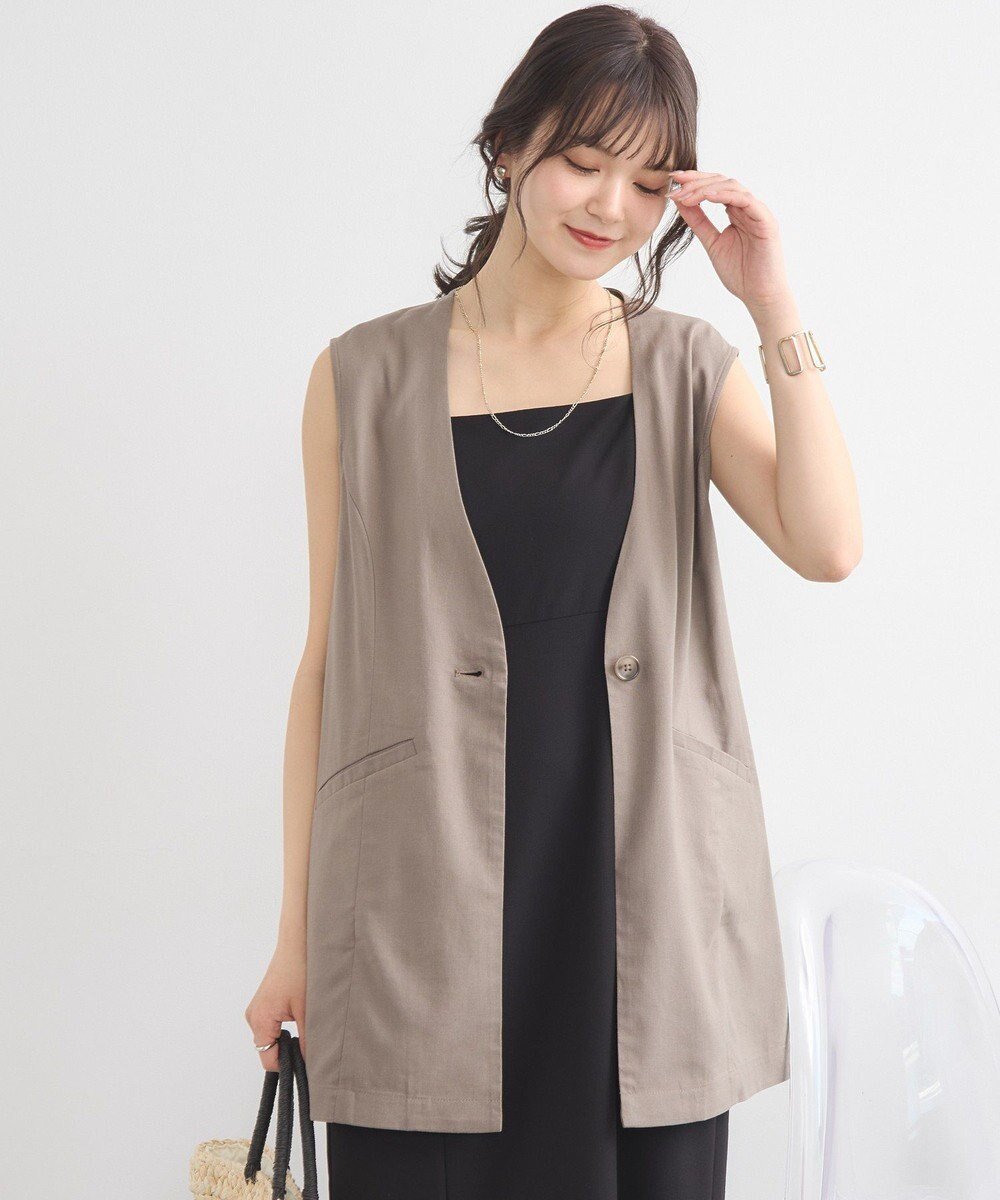【アースミュージックアンドエコロジー/earth music&ecology】のリラックスジレ インテリア・キッズ・メンズ・レディースファッション・服の通販 founy(ファニー) 　ファッション　Fashion　レディースファッション　Fashion for Women　アウター　Coat / Outerwear Collection　トップス・カットソー　Cut & Sew Tops　ベスト&ジレ / 重ね着スタイル　Vests & Gilets　おすすめ　Recommended / Our Picks　セットアップ　Set-Up, Coordinated Outfit　ベスト　Vest, Waistcoat　ポケット　Pocket, Pocket Detail　夏　Summer　春　Spring　S/S・春夏　SS, Spring/Summer, Warm Season　Mocha|ID: prp329100004549533 ipo3291000000033534917