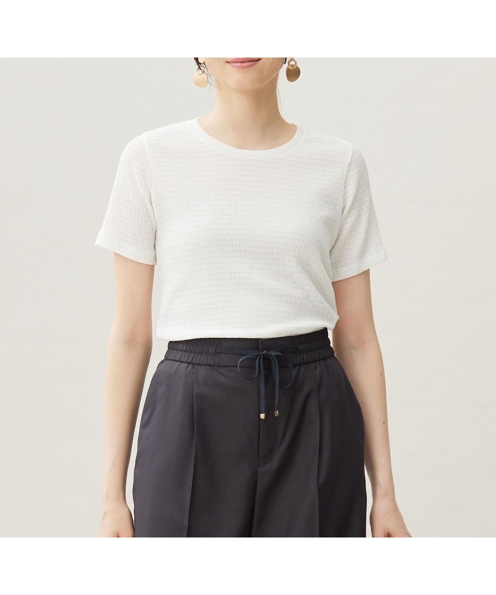【自由区/JIYU-KU】の【洗える】シャーリングジャージー Tシャツ 人気、トレンドファッション・服の通販 founy(ファニー) 　ファッション　Fashion　レディースファッション　Fashion for Women　トップス・カットソー　Cut & Sew Tops　シャツ・ブラウス・オフィスカジュアル　Elegant Blouses & Button-Ups　ロングTシャツ・Tシャツ　Longline T-Shirts & Tees　カットソー・ベーシックTシャツ　Cut-and-Sewn Tops / Stretch Tees & Basics　カットソー　Cut and Sewn Top　コンパクト　Compact, Small Size　シャーリング　Shirring, Ruched　ストレッチ　Stretch, Stretchy Fabric　フラット　Flat, Flat Shoes　夏　Summer　春　Spring　S/S・春夏　SS, Spring/Summer, Warm Season　洗える　Machine Washable　 other-1|ID: prp329100004549539 ipo3291000000032575992