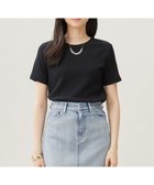 【自由区/JIYU-KU】の【洗える】シャーリングジャージー Tシャツ ブラック|ID: prp329100004549539 ipo3291000000032575995