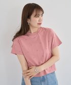 【グリーンパークス/Green Parks】の・DOUBLE FLAGS ハート総柄刺繍TEE Pink|ID: prp329100004549577 ipo3291000000032153594