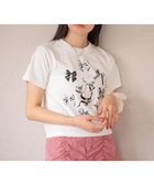 【グリーンパークス/Green Parks】の・DOUBLE FLAGS リボンpt TEE Off White|ID: prp329100004549579 ipo3291000000032153614