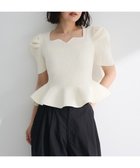 【グリーンパークス/Green Parks】の・swing by ハートネックペプラムニット Off White|ID: prp329100004549614 ipo3291000000032153763
