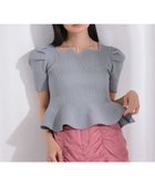 【グリーンパークス/Green Parks】の・swing by ハートネックペプラムニット Gray|ID: prp329100004549614 ipo3291000000032153766