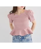 【グリーンパークス/Green Parks】の・swing by ハートネックペプラムニット Pink|ID: prp329100004549614 ipo3291000000032153771