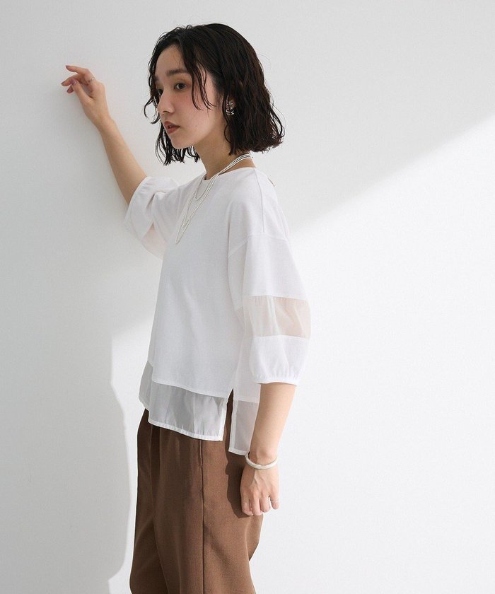 【グリーンパークス/Green Parks】の・ELENCARE DUE シアーキリカエプルオーバー インテリア・キッズ・メンズ・レディースファッション・服の通販 founy(ファニー) https://founy.com/ ファッション Fashion レディースファッション Fashion for Women トップス・カットソー Cut & Sew Tops シャツ・ブラウス・オフィスカジュアル Elegant Blouses & Button-Ups ロングTシャツ・Tシャツ Longline T-Shirts & Tees カジュアルプルオーバー・ニットトップス Pullovers & Knit Tops / Casual Pullovers カットソー・ベーシックTシャツ Cut-and-Sewn Tops / Stretch Tees & Basics おすすめ Recommended / Our Picks カットソー Cut and Sewn Top シアー Sheer, See-Through フェミニン Feminine, Girly フォルム Silhouette, Form ベーシック Basic, Essential ボトム Bottoms, Lower Wear ポケット Pocket, Pocket Detail リラックス Relax, Relaxed Fit 夏 Summer 春 Spring S/S・春夏 SS, Spring/Summer, Warm Season |ID: prp329100004549623 ipo3291000000032153800