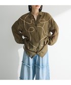 【グリーンパークス/Green Parks】の・ELENCARE DUE テープ刺繍シアーシャツ Khaki|ID: prp329100004549634 ipo3291000000032153871