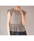 【グリーンパークス/Green Parks】の・ELENCARE DUE ドッキングレースブラウス Gray Beige|ID: prp329100004549636 ipo3291000000033488457