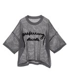 【グリーンパークス/Green Parks】のテープロゴ透かしニットプルオーバー Charcoal Gray|ID: prp329100004549653 ipo3291000000032332436