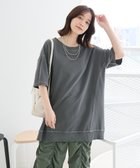 【グリーンパークス/Green Parks】のピグメント裏毛切りっぱなしチュニック Dark Gray|ID: prp329100004549656 ipo3291000000032153984