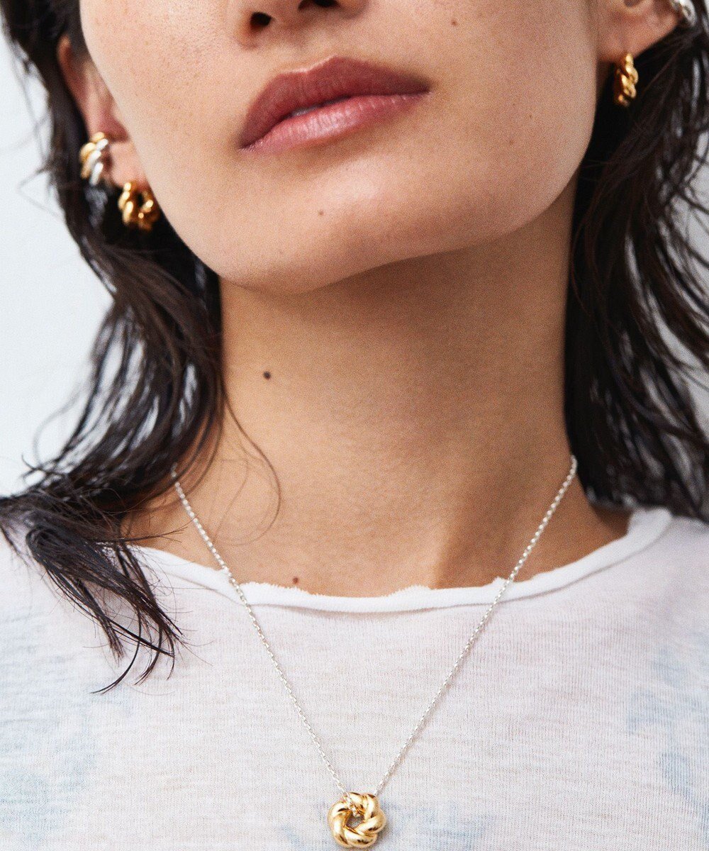【シモエ/simoe】のConel Loop Necklace インテリア・キッズ・メンズ・レディースファッション・服の通販 founy(ファニー) 　ファッション　Fashion　レディースファッション　Ladies' Fashion Online　ジュエリー　Jewelry　ネックレス　Necklaces　アクセサリー　Accessories　イヤーカフ　Ear Cuff　シルバー　Silver　ジュエリー　Jewelry　チェーン　Chain　ネックレス　Necklace　フォルム　Form　シルバー×ゴールド|ID: prp329100004549677 ipo3291000000032582841