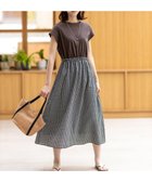 【エニィ スィス/any SiS】の【洗える】チェックドッキング ワンピース ブラウン|ID: prp329100004549691 ipo3291000000034295460