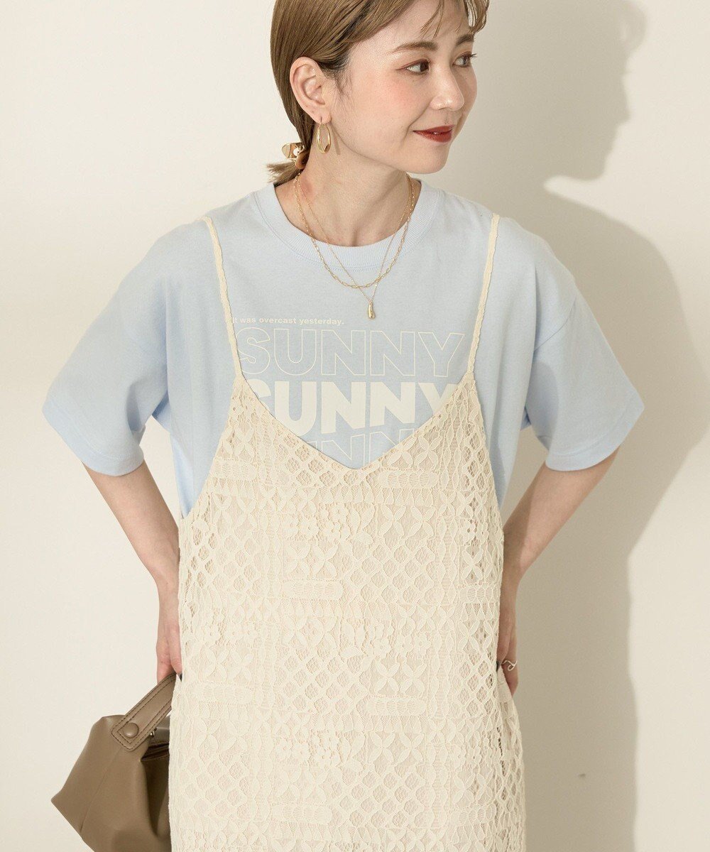 【アメリカンホリック/AMERICAN HOLIC】のSUNNY Tシャツ インテリア・キッズ・メンズ・レディースファッション・服の通販 founy(ファニー) 　ファッション　Fashion　レディースファッション　Fashion for Women　トップス・カットソー　Cut & Sew Tops　シャツ・ブラウス・オフィスカジュアル　Elegant Blouses & Button-Ups　ロングTシャツ・Tシャツ　Longline T-Shirts & Tees　カットソー・ベーシックTシャツ　Cut-and-Sewn Tops / Stretch Tees & Basics　おすすめ　Recommended / Our Picks　カットソー　Cut and Sewn Top　サマー　Summer, Summer Style　プリント　Print, Printed Pattern　ボックス　Boxy, Box Shape　ボトム　Bottoms, Lower Wear　ポケット　Pocket, Pocket Detail　夏　Summer　春　Spring　S/S・春夏　SS, Spring/Summer, Warm Season　Sax|ID: prp329100004549701 ipo3291000000033317076