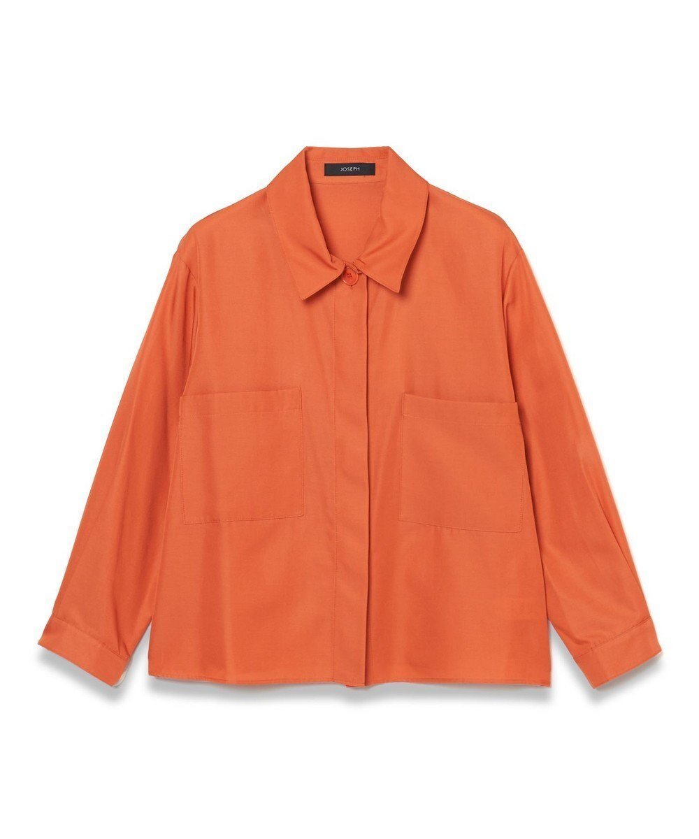 【ジョゼフ/JOSEPH】のソフトコットンシルク シャツ インテリア・キッズ・メンズ・レディースファッション・服の通販 founy(ファニー) 　ファッション　Fashion　レディースファッション　WOMEN　トップス・カットソー　Tops/Tshirt　シャツ/ブラウス　Shirts/Blouses　シルク　Silk　フィット　Fit　フロント　Front　ポケット　Pocket　リラックス　Relax　エレガント 上品　Elegant　夏　Summer　春　Spring　S/S・春夏　Ss・Spring/Summer　Sun down|ID: prp329100004549729 ipo3291000000032154333