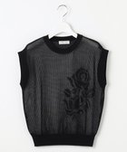 【フェルゥ/Feroux】の【洗える】透かし編みニットトップス ブラック系|ID: prp329100004549780 ipo3291000000032730006