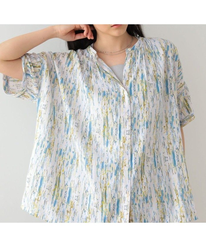 【グリーンパークス/Green Parks】のI アソート柄さらっとレーヨンブラウス インテリア・キッズ・メンズ・レディースファッション・服の通販 founy(ファニー) https://founy.com/ ファッション Fashion レディースファッション Fashion for Women トップス・カットソー Cut & Sew Tops シャツ・ブラウス・オフィスカジュアル Elegant Blouses & Button-Ups おすすめ Recommended / Our Picks シャーリング Shirring, Ruched ストライプ Stripe, Striped Pattern チェック Check, Plaid, Tartan プリント Print, Printed Pattern ポケット Pocket, Pocket Detail モチーフ Motif, Design Theme 半袖 Short Sleeve, Half Sleeve 夏 Summer 春 Spring S/S・春夏 SS, Spring/Summer, Warm Season |ID: prp329100004549805 ipo3291000000032329175