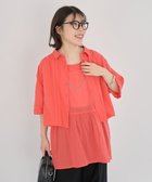 【グリーンパークス/Green Parks】のI SET2点 ギャザーシャツ+布帛インナー Red|ID: prp329100004549809 ipo3291000000032332980