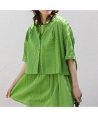 【グリーンパークス/Green Parks】のI SET2点 ギャザーシャツ+布帛インナー Green|ID: prp329100004549809 ipo3291000000032332981