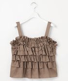 【23区/NIJYUSANKU】の【GOLD LABEL】コットンサテン フリルキャミソール 人気、トレンドファッション・服の通販 founy(ファニー) ファッション Fashion レディースファッション WOMEN トップス・カットソー Tops/Tshirt キャミソール / ノースリーブ No Sleeves 春 Spring 秋 Autumn/Fall カットソー Cut And Sew キャミソール Camisole サテン Satin シンプル Simple フォルム Form フリル Frills ワッシャー Washer S/S・春夏 Ss・Spring/Summer NEW・新作・新着・新入荷 New Arrivals 夏 Summer 2025年 2025 2025春夏・S/S Ss,Spring/Summer,2025 thumbnail ブラウン系|ID: prp329100004549817 ipo3291000000032154860
