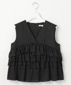 【23区/NIJYUSANKU】の【GOLD LABEL】コットンサテン フリルブラウス ブラック系|ID: prp329100004549819 ipo3291000000033535988