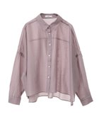 【アースミュージックアンドエコロジー/earth music&ecology】のワイドシルエットシアーシャツ Pink|ID: prp329100004549835 ipo3291000000032154938