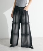 【グリーンパークス/Green Parks】の・SUGAR SPOON ティアードデニムパンツ Black|ID: prp329100004549843 ipo3291000000032154998