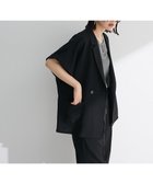 【グリーンパークス/Green Parks】の麻調合繊フレンチスリーブジャケット Black|ID: prp329100004549850 ipo3291000000032155039