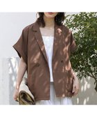 【グリーンパークス/Green Parks】の麻調合繊フレンチスリーブジャケット Brown|ID: prp329100004549850 ipo3291000000032155041