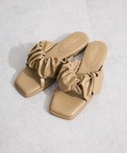 【グリーンパークス/Green Parks】のETS.合皮パフサンダル Beige|ID: prp329100004549854 ipo3291000000032155055