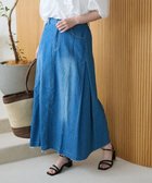 【グリーンパークス/Green Parks】のライトデニムサイドタックスカート Indigo|ID: prp329100004549856 ipo3291000000033378658