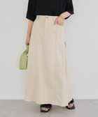 【グリーンパークス/Green Parks】のライトデニムサイドタックスカート Ecru|ID: prp329100004549856 ipo3291000000033378660