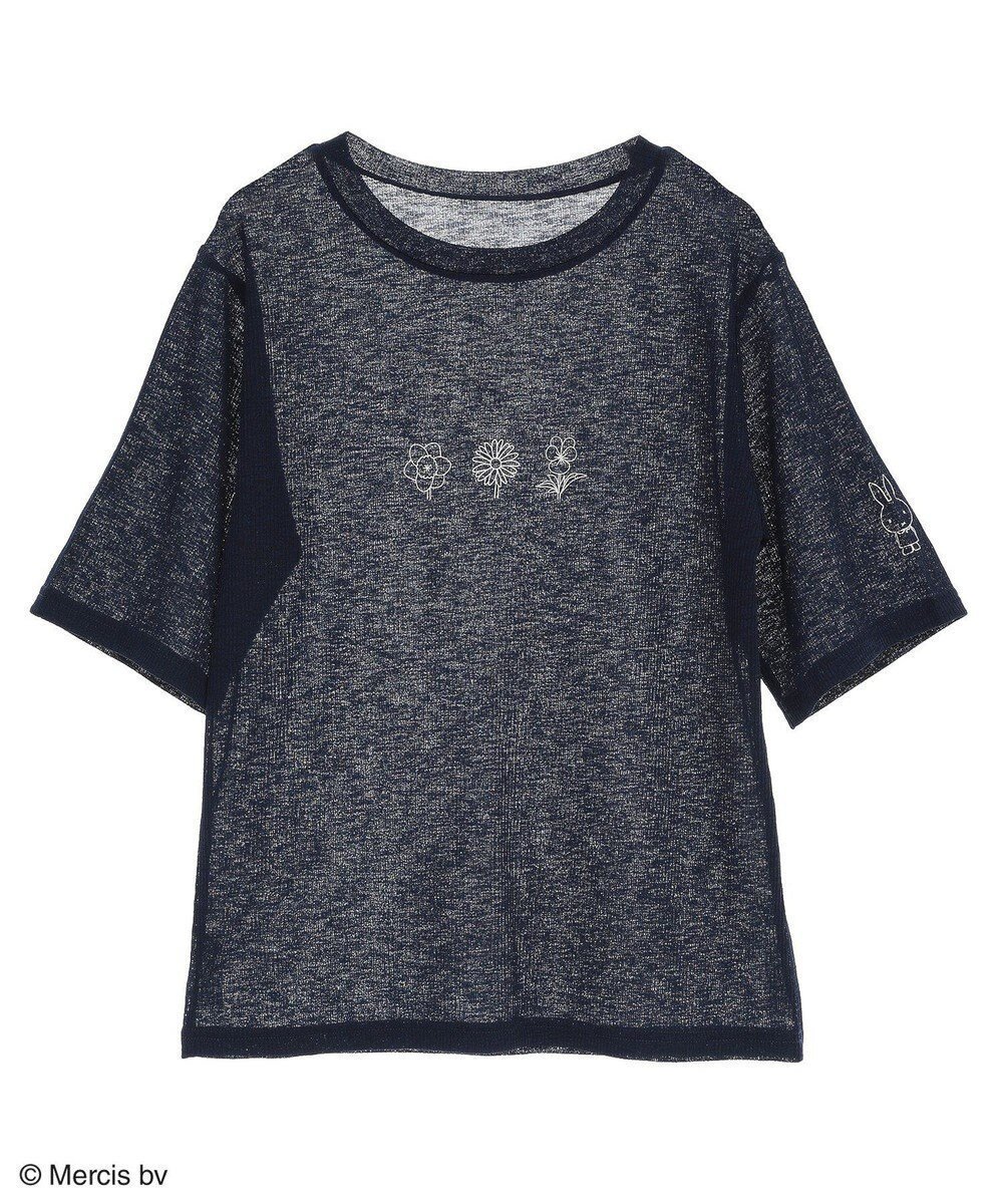 【グリーンパークス/Green Parks】のmiffy/シアーリブプリントTシャツ インテリア・キッズ・メンズ・レディースファッション・服の通販 founy(ファニー) 　ファッション　Fashion　レディースファッション　WOMEN　トップス・カットソー　Tops/Tshirt　シャツ/ブラウス　Shirts/Blouses　ロング / Tシャツ　T-Shirts　カットソー　Cut and Sewn　おすすめ　Recommend　カットソー　Cut And Sew　キャラクター　Character　シンプル　Simple　プリント　Print　ベーシック　Basic　ポケット　Pocket　ワンポイント　One Point　夏　Summer　春　Spring　S/S・春夏　Ss・Spring/Summer　羽織　Haori　Navy|ID: prp329100004549879 ipo3291000000032155221