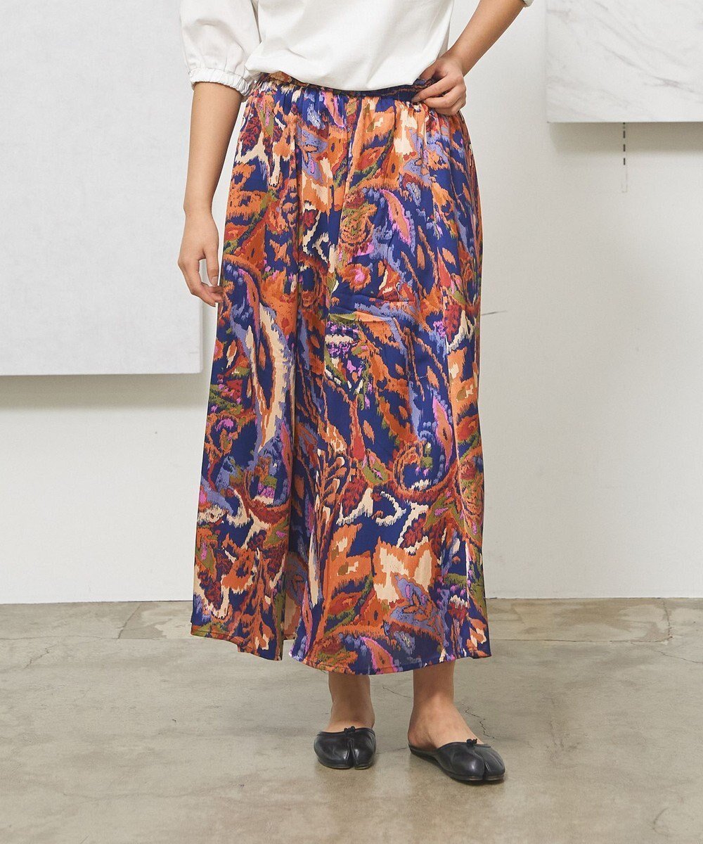 【ジェイプレスヨークストリート/J.PRESS YORK STREET】の【WOMEN】プリントフレア スカート インテリア・キッズ・メンズ・レディースファッション・服の通販 founy(ファニー) 　ファッション　Fashion　レディースファッション　Fashion for Women　スカート　Skirts　Aライン・フレアスカート　A-Line & Flared Skirts　アクセサリー　Fashion Accessories　春　Spring　キャップ　Cap, Baseball Cap　グラフィック　Graphic, Graphic Design　サンダル　Sandals, Summer Shoes　スニーカー　Sneakers, Trainers　ソックス　Socks, Hosiery　ダウン　Down, Puffer　ドローストリング　Drawstring, Pull Cord　フレア　Flare, Flared　プリント　Print, Printed Pattern　リラックス　Relax, Relaxed Fit　ロング　Long, Long-Length　S/S・春夏　SS, Spring/Summer, Warm Season　おすすめ　Recommended / Our Picks　夏　Summer　ネイビー系5|ID: prp329100004549897 ipo3291000000032730458