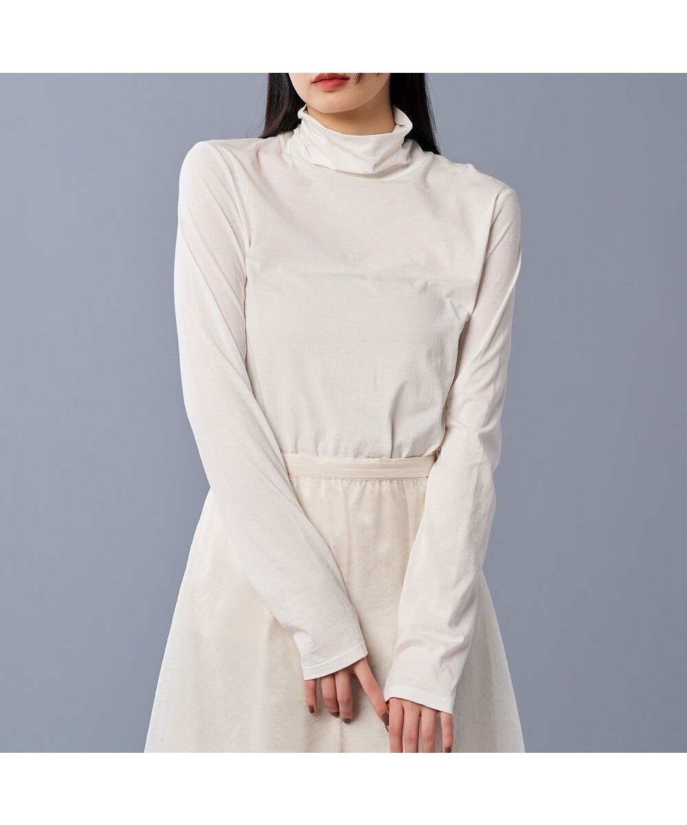 【アンクレイヴ/uncrave】のアルビニスタシフォン ハイネック カットソー(uncrave STANDARD) インテリア・キッズ・メンズ・レディースファッション・服の通販 founy(ファニー) 　ファッション　Fashion　レディースファッション　WOMEN　トップス・カットソー　Tops/Tshirt　シャツ/ブラウス　Shirts/Blouses　ロング / Tシャツ　T-Shirts　カットソー　Cut and Sewn　エアリー　Airy　カットソー　Cut And Sew　雑誌　Magazine　ハイネック　High Neck　フィット　Fit　A/W・秋冬　Aw・Autumn/Winter・Fw・Fall-Winter　S/S・春夏　Ss・Spring/Summer　夏　Summer　オフ|ID: prp329100004550016 ipo3291000000032337072