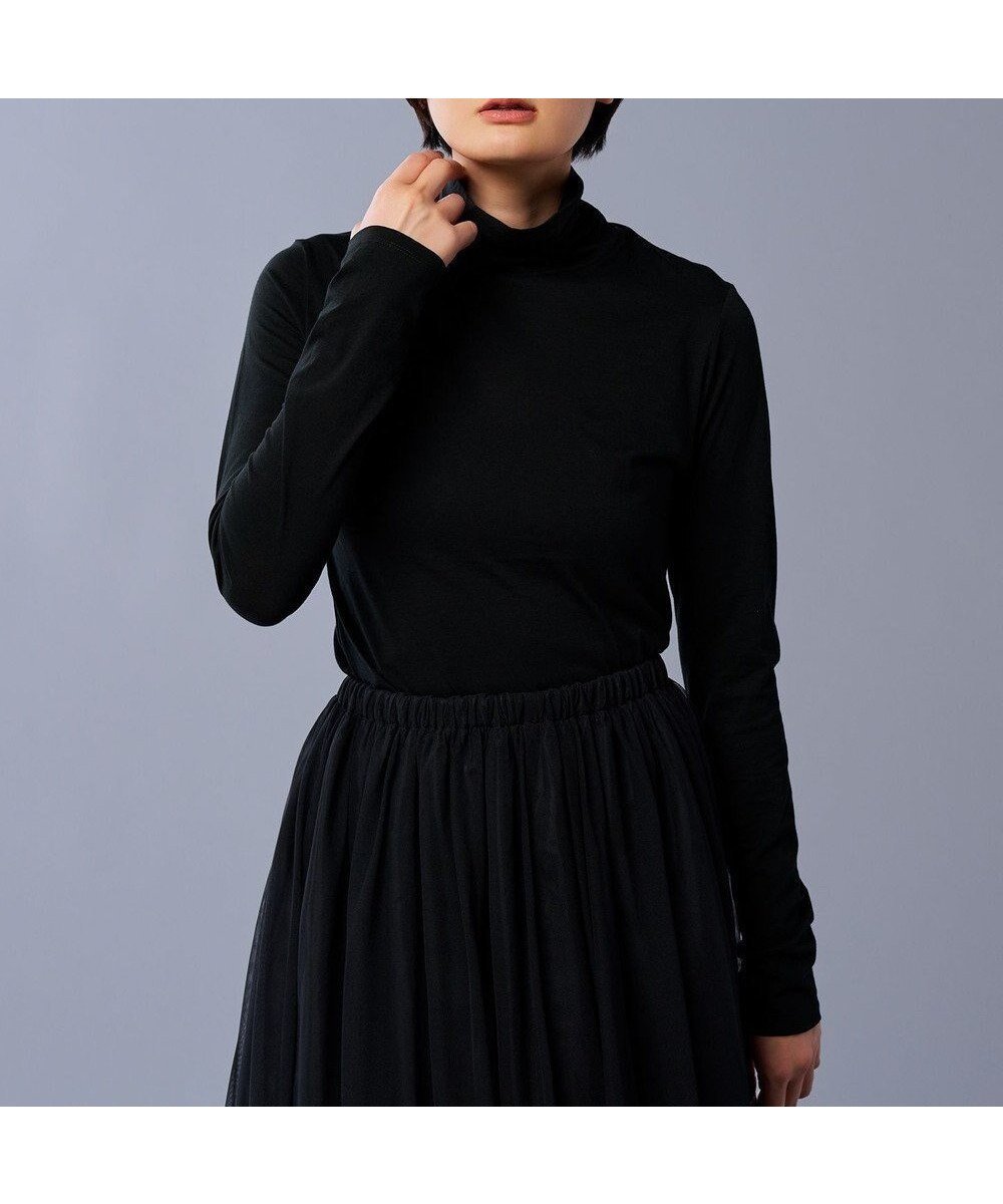 【アンクレイヴ/uncrave】のアルビニスタシフォン ハイネック カットソー(uncrave STANDARD) インテリア・キッズ・メンズ・レディースファッション・服の通販 founy(ファニー) 　ファッション　Fashion　レディースファッション　WOMEN　トップス・カットソー　Tops/Tshirt　シャツ/ブラウス　Shirts/Blouses　ロング / Tシャツ　T-Shirts　カットソー　Cut and Sewn　エアリー　Airy　カットソー　Cut And Sew　雑誌　Magazine　ハイネック　High Neck　フィット　Fit　A/W・秋冬　Aw・Autumn/Winter・Fw・Fall-Winter　S/S・春夏　Ss・Spring/Summer　夏　Summer　ブラック|ID: prp329100004550016 ipo3291000000032337074