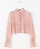 【フェルゥ/Feroux】の【洗える】シャーリングシアー シャツ ピンク系|ID: prp329100004550037 ipo3291000000034767540