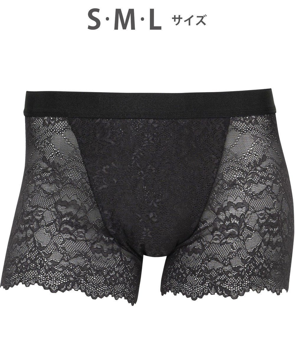 【ワコール/Wacoal / MEN】のWACOAL MEN 【レースボクサー】 ボクサーパンツ ユニセックス 通気性 スカラ始末(裾部分) マチ部分の肌側は綿素材 レディース メンズ WT8822 /ワコールメン インテリア・キッズ・メンズ・レディースファッション・服の通販 founy(ファニー) 　ファッション　Fashion　レディースファッション　Fashion for Women　パンツ　Pants & Trousers　アンダー　Underwear Essentials　人気　Popular, Best Seller　フロント　Front, Front Design　メンズ　Men's, Menswear　レース　Lace, Lace Fabric　ブラック|ID: prp329100004550092 ipo3291000000033211695