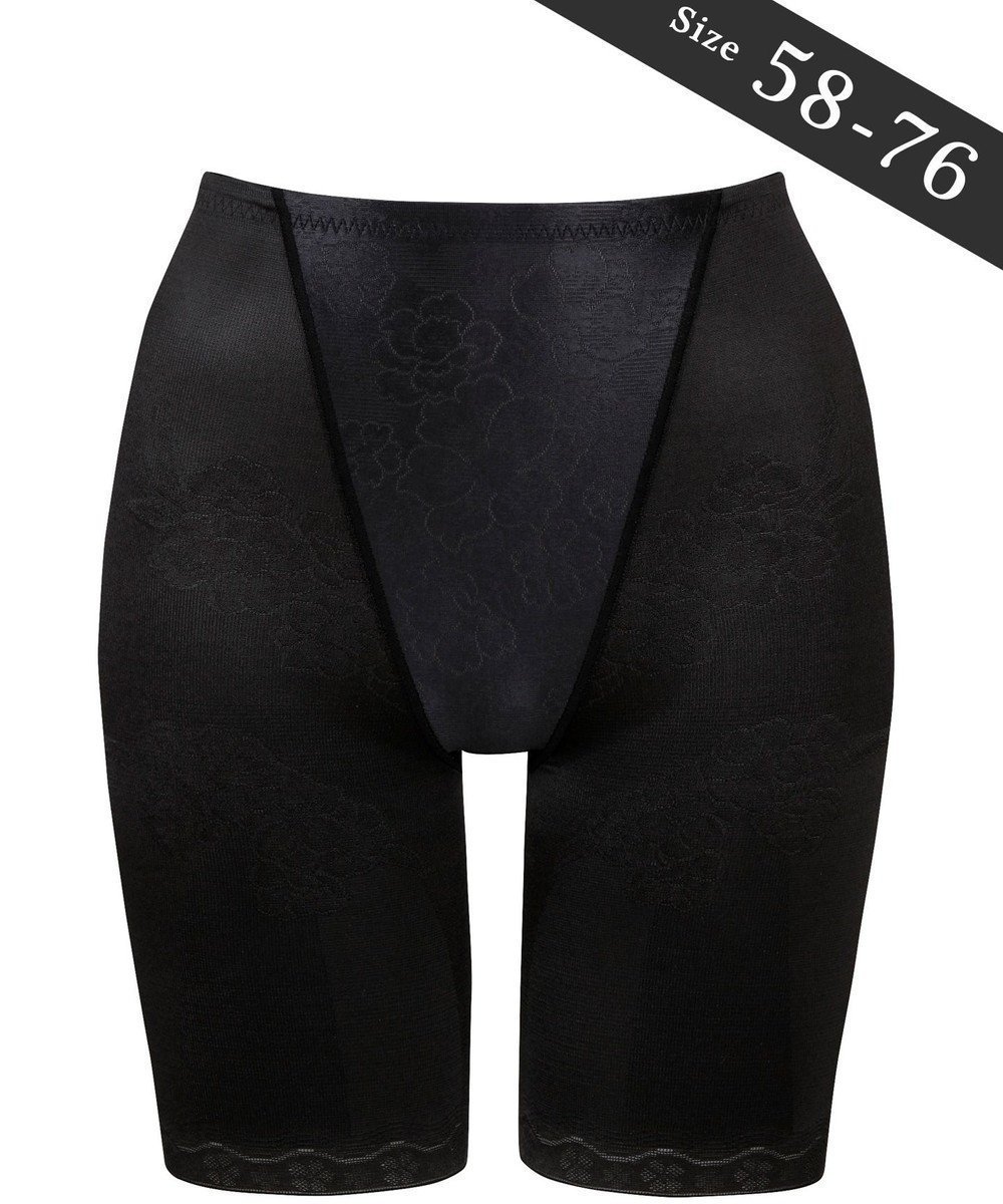 【ウィング/Wing】のガードル 【キュッとアップパンツ】 ヒップをまるくメリハリあるラインに ラクにおなか押さえ ロング丈 KQ0745 ウイング/ワコール インテリア・キッズ・メンズ・レディースファッション・服の通販 founy(ファニー) 　ファッション　Fashion　レディースファッション　Fashion for Women　パンツ　Pants & Trousers　下着・ランジェリー　Lingerie & Intimates　アンダーウェア・ベースインナー・肌着　Underwear / Base Layer / Undergarments　なめらか　Smooth, Silky Texture　アンダー　Underwear Essentials　メッシュ　Mesh, Net Fabric　ロング　Long, Long-Length　ブラック|ID: prp329100004550121 ipo3291000000034268764