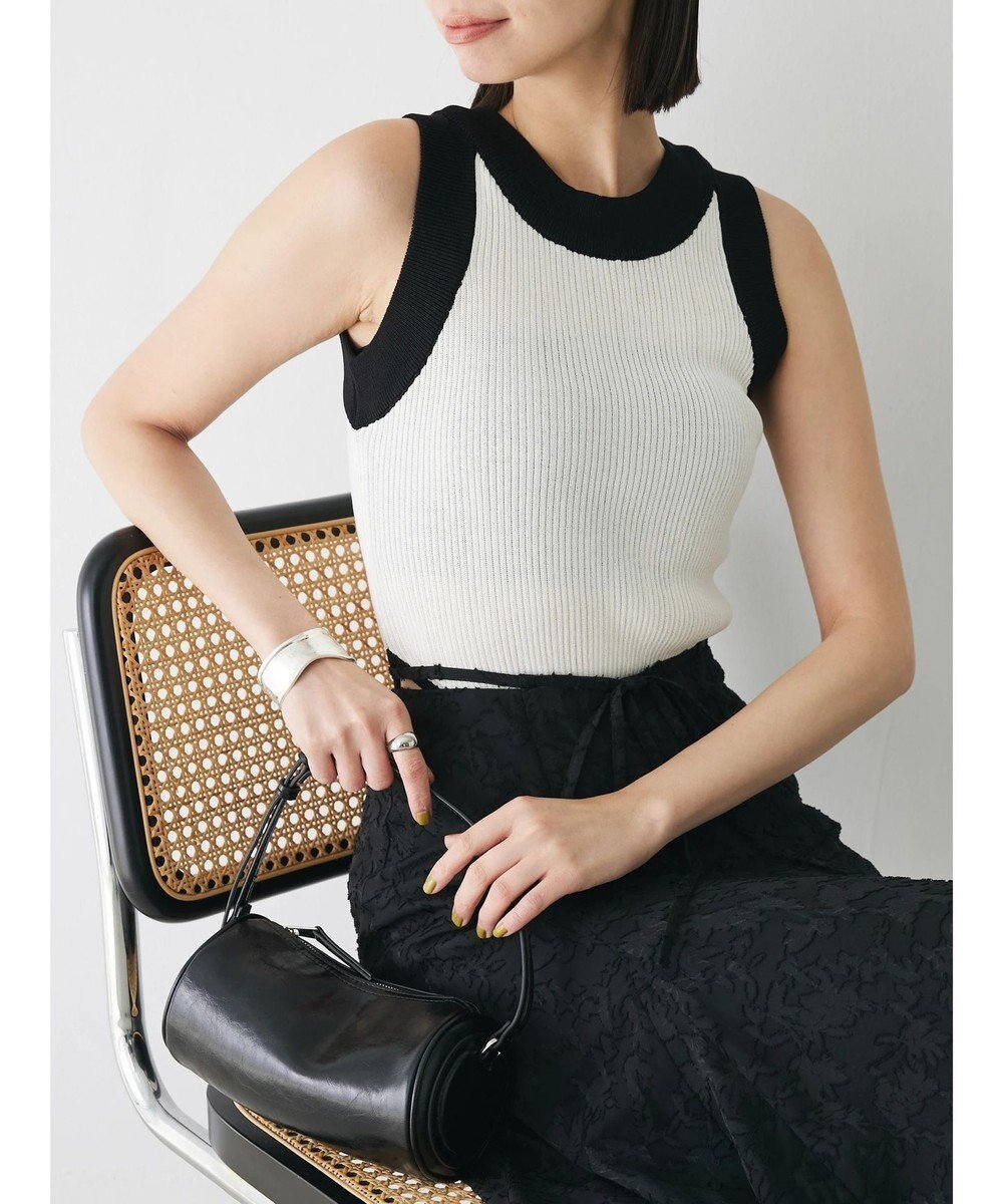 【グリーンパークス/Green Parks】のデザインヘム配色ニットタンクトップ 人気、トレンドファッション・服の通販 founy(ファニー) 　ファッション　Fashion　レディースファッション　Fashion for Women　トップス・カットソー　Cut & Sew Tops　ニット　Knit Tops & Sweaters　タンク　Tank Top, Sleeveless Top　ボーダー　Border, Stripe　ポケット　Pocket, Pocket Detail　夏　Summer　春　Spring　S/S・春夏　SS, Spring/Summer, Warm Season　 other-1|ID: prp329100004550232 ipo3291000000032873661