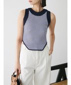 【グリーンパークス/Green Parks】のデザインヘム配色ニットタンクトップ Blue|ID: prp329100004550232 ipo3291000000032873684